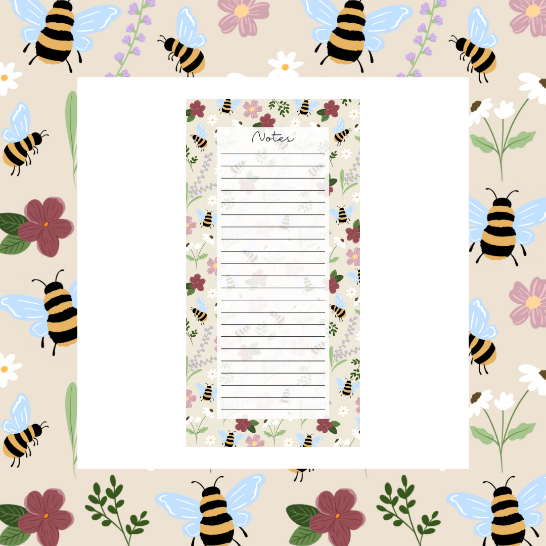 Bee Garden Notepad | 4x8" 50 sheets