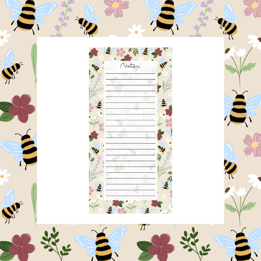 Bee Garden Notepad | 4x8" 50 sheets