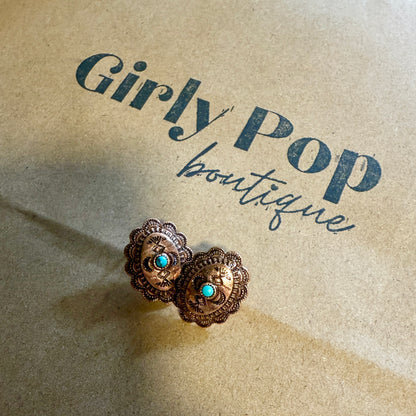Concho earrings