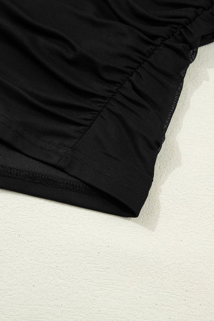 Black Sheer Top