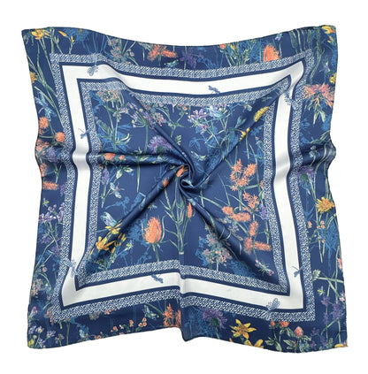 Flower Border Print Square Scarf