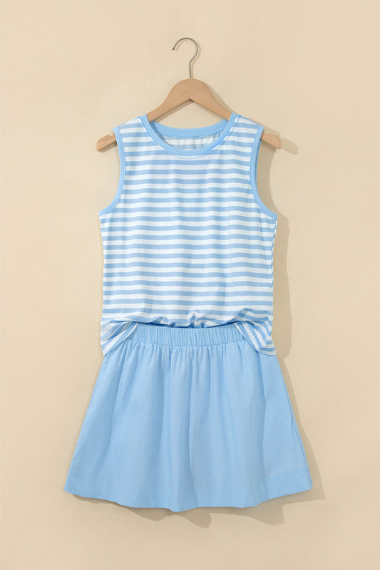 Light Blue Skort Set