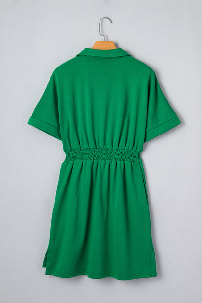 Green  Half Zip Dres
