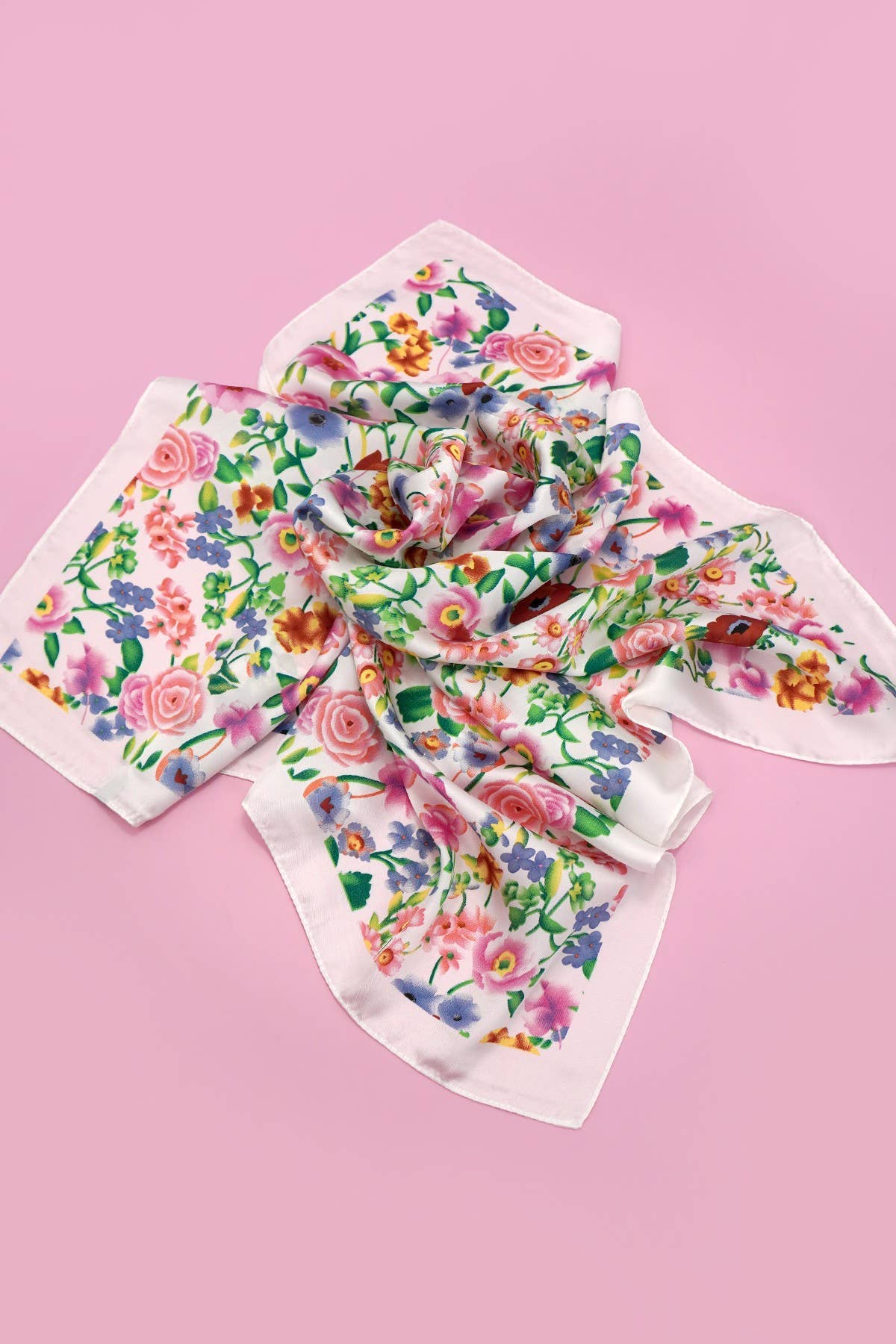 Large Floral Print Scarf