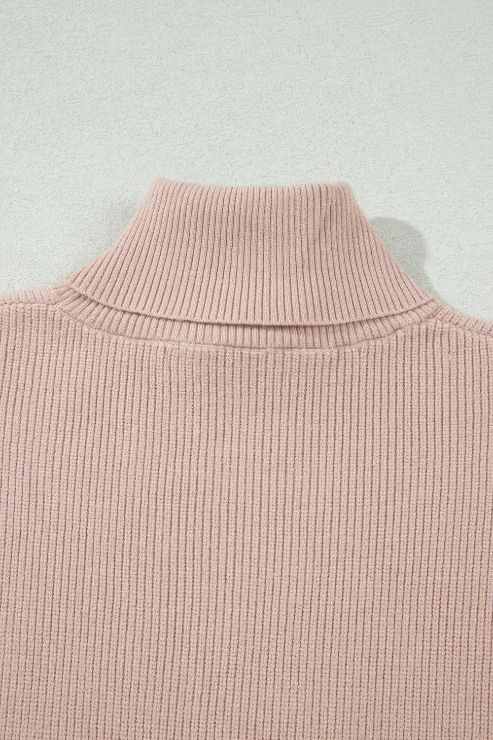 Beige Sleeveless Turtleneck