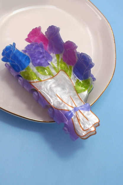 Flower Bouquet Hair Claw Clips