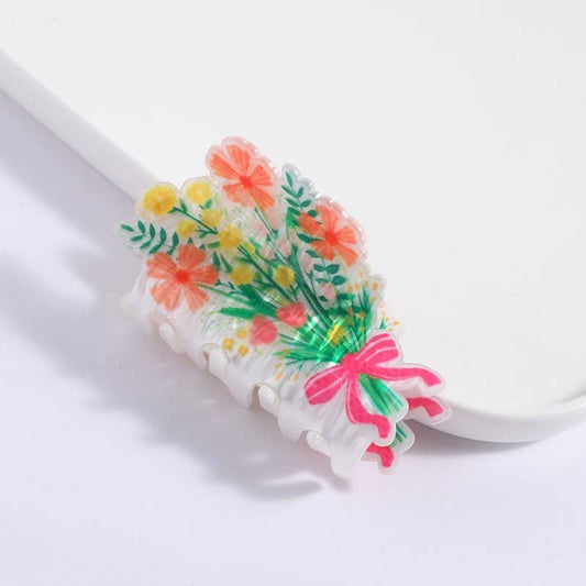 Flower Bouquet Hair Claw Clips