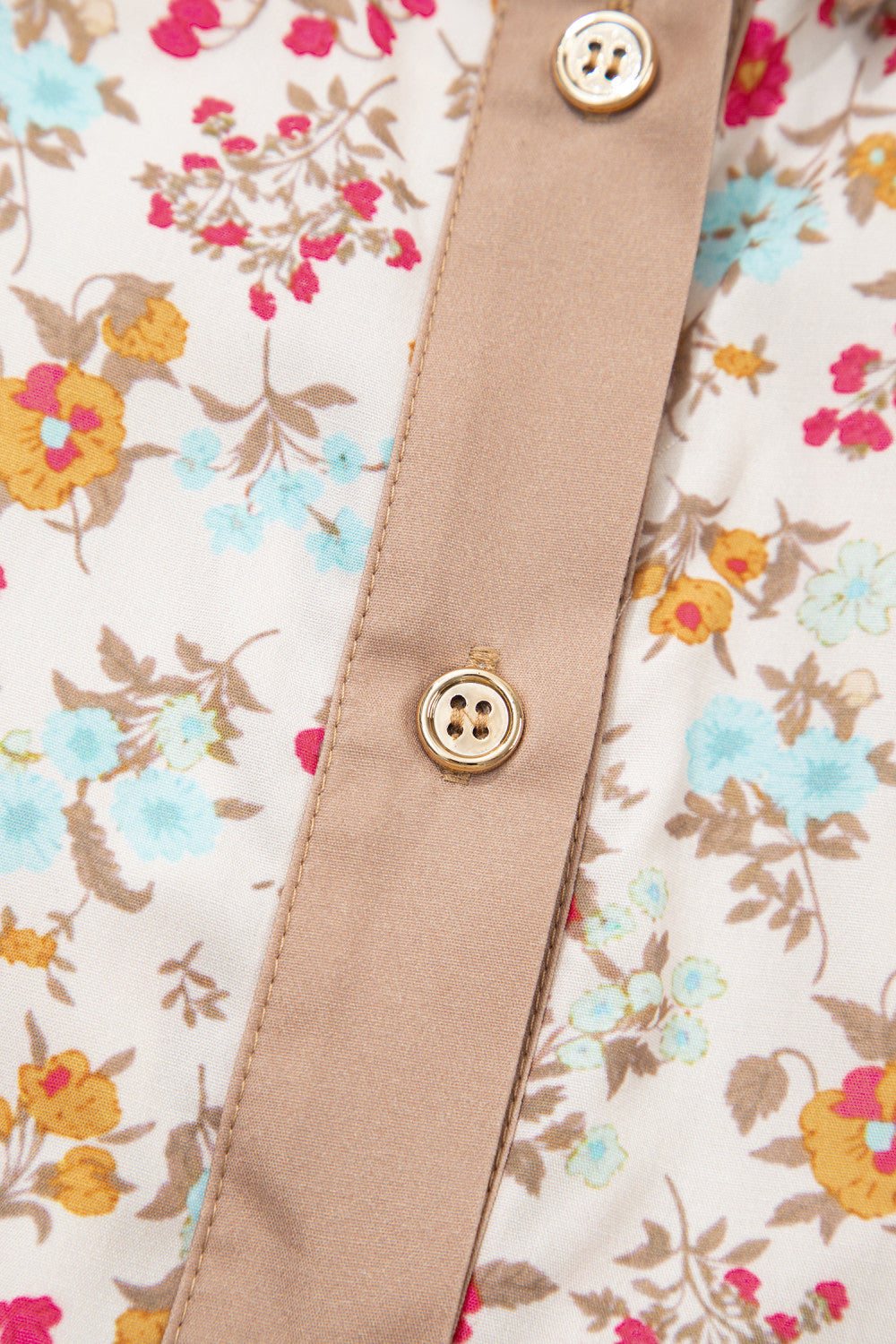 Floral Button Down & Belted Dress