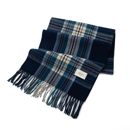 Plaid Tassel Scarf