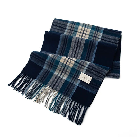 Plaid Tassel Scarf