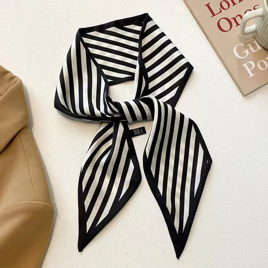 Black And White Stripped Twilly
