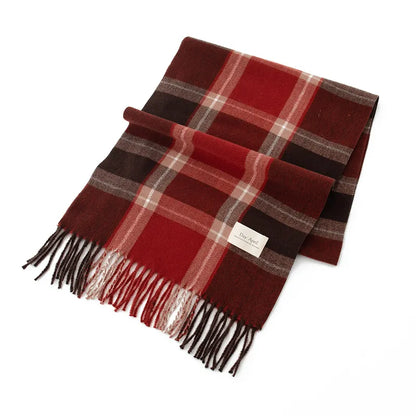 Plaid Tassel Scarf