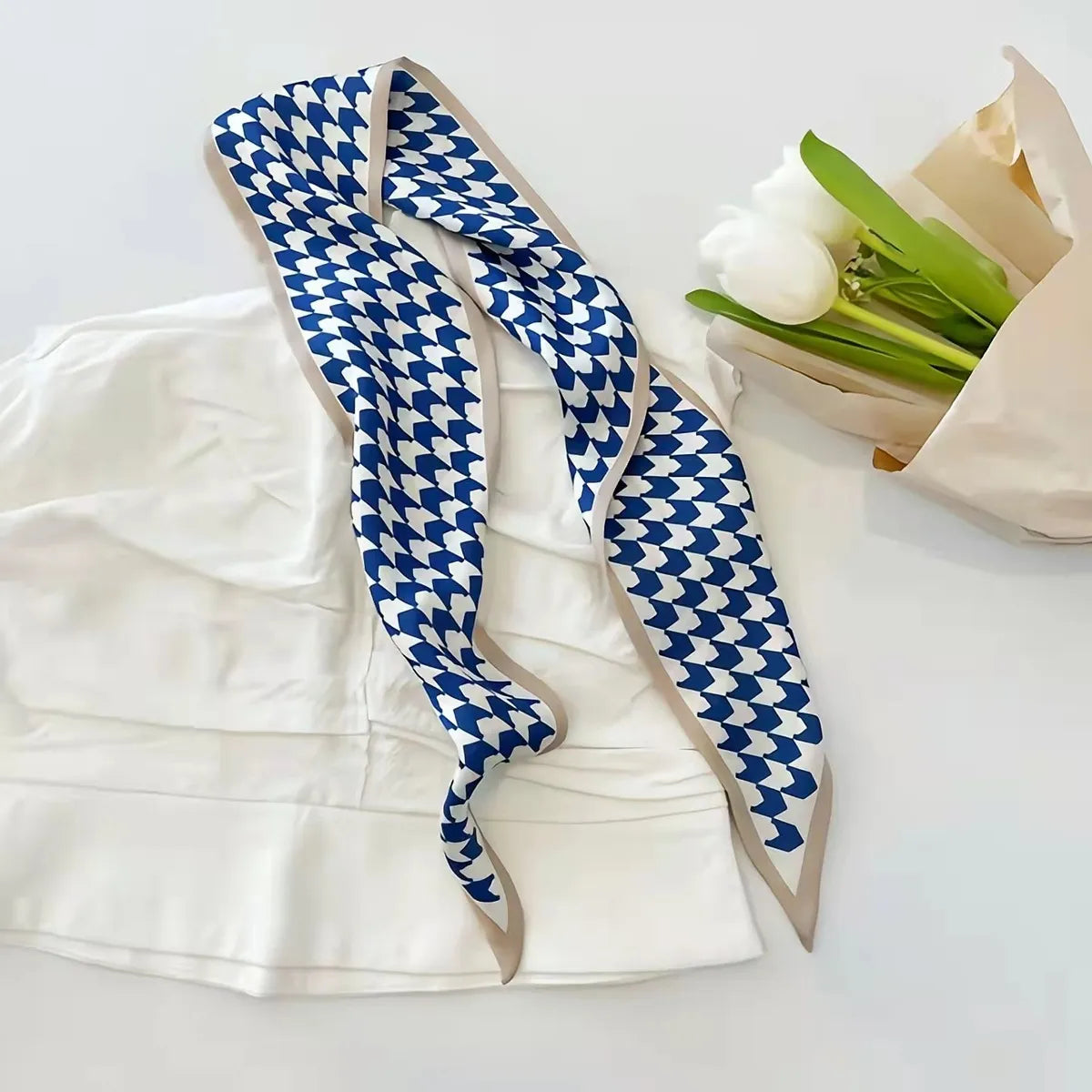 Blue Checkered Twilly
