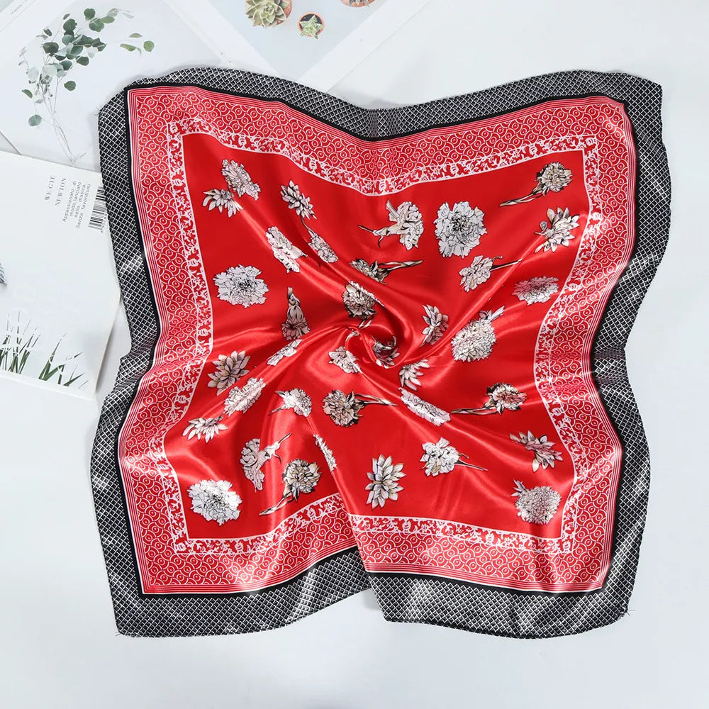 Floral Trim Small Scarfs