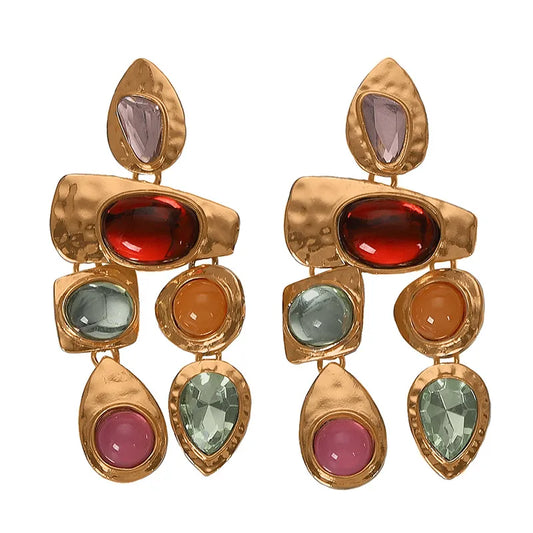 Multicolor Gem Earrings