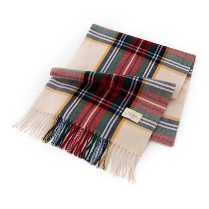 Plaid Tassel Scarf