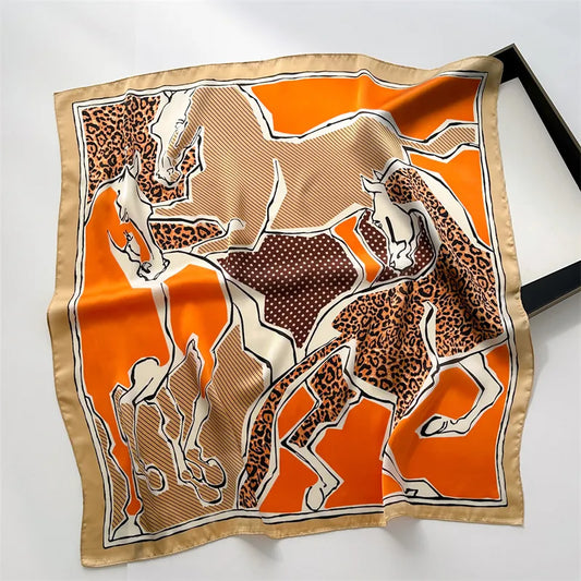 Orange Horse Neck Scarf