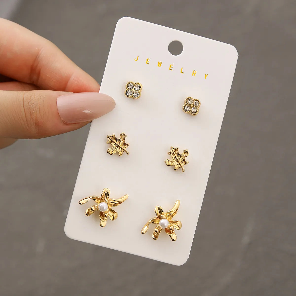 Maple Leaf Earring Trio