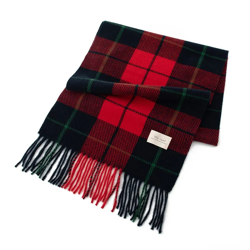 Plaid Tassel Scarf