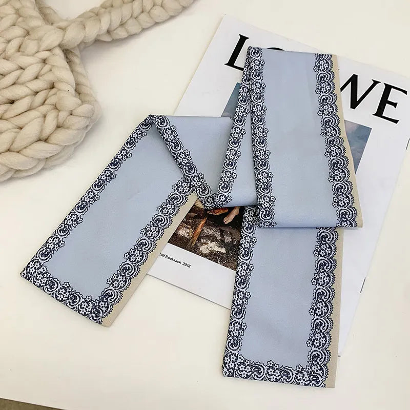 Blue Lace Trim Twilly