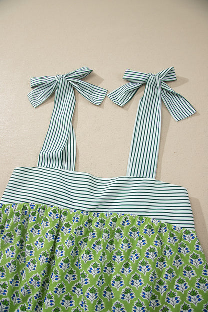 Green Botanical Babydoll Tank