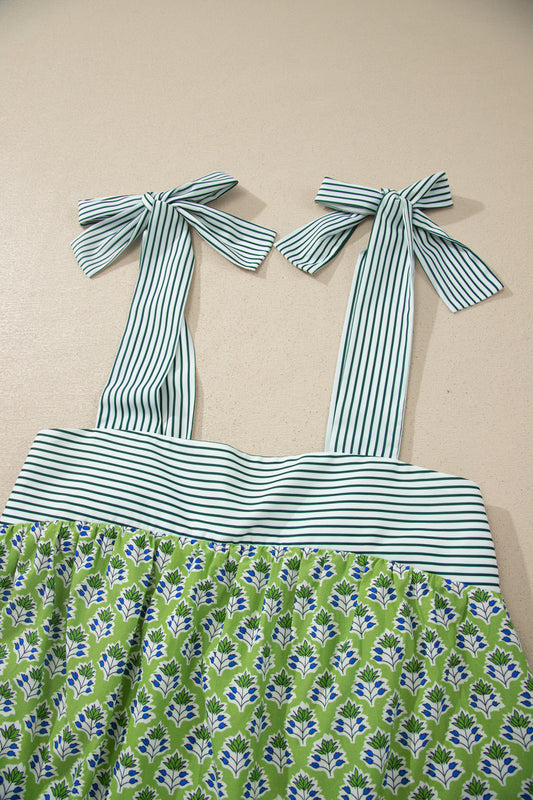 Green Botanical Babydoll Tank