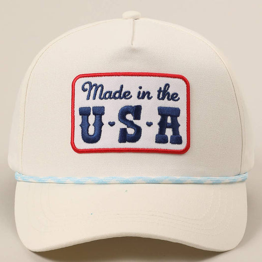 Made in the USA Embroidery Patch Trucker Hat: LT BLUE / ONE SIZE