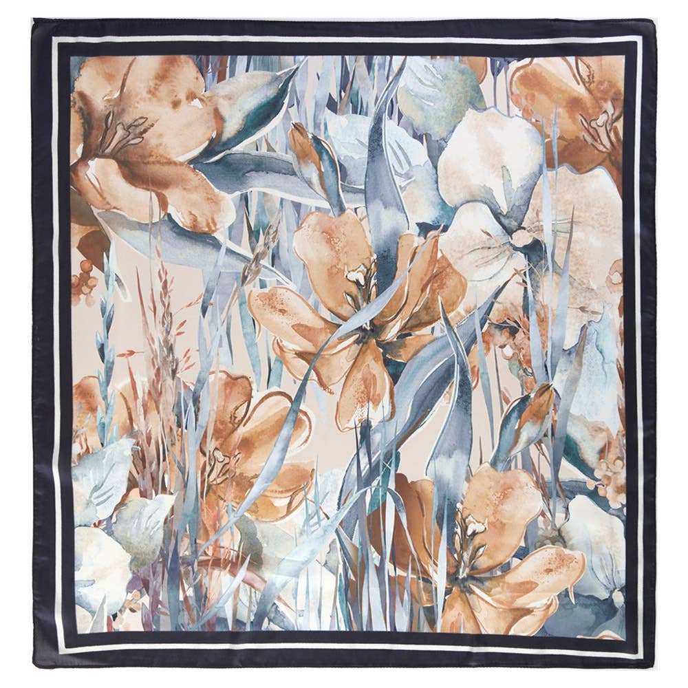 Watercolor Tulip Meadow Print Scarf