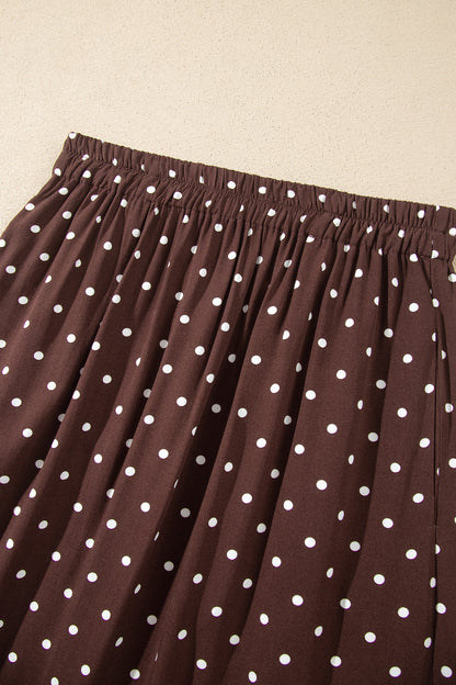Brown Polka Dot Skirt