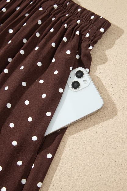 Brown Polka Dot Skirt