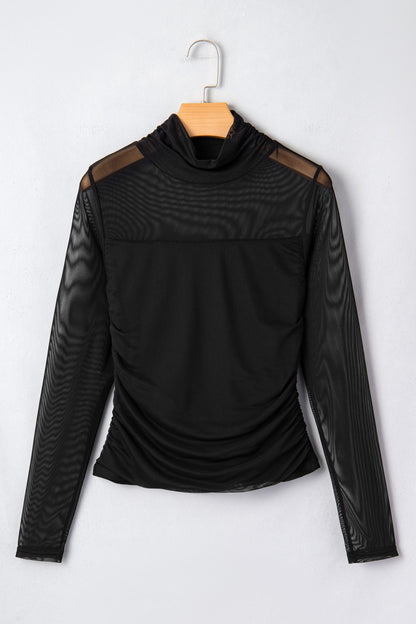 Black Sheer Top