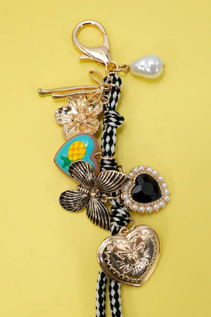 Heart & Fruit Porcelain Rope Bag Charm