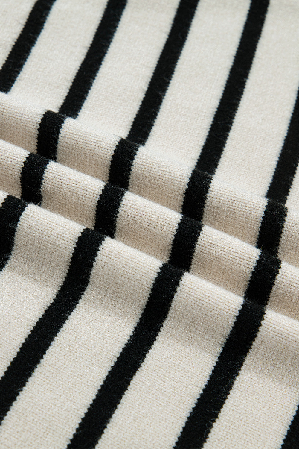 Stripe Bow Short Sleeve Sweater