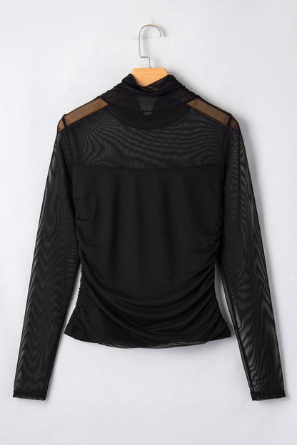 Black Sheer Top