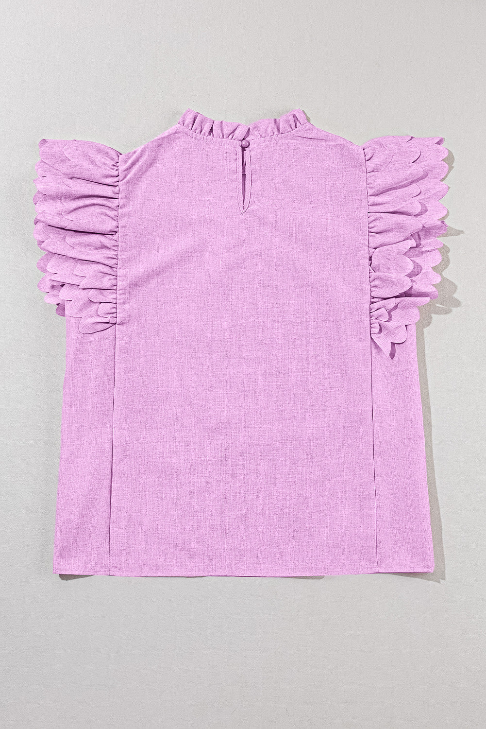 Pink Scalloped Flutter Top