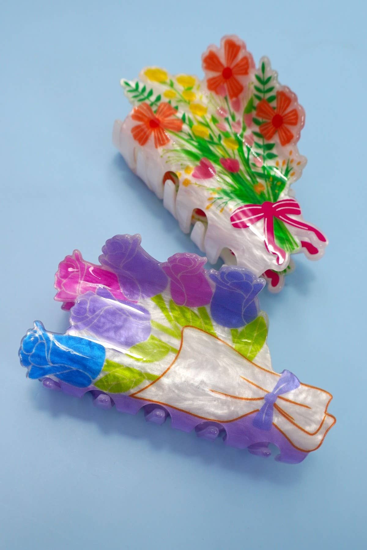 Flower Bouquet Hair Claw Clips