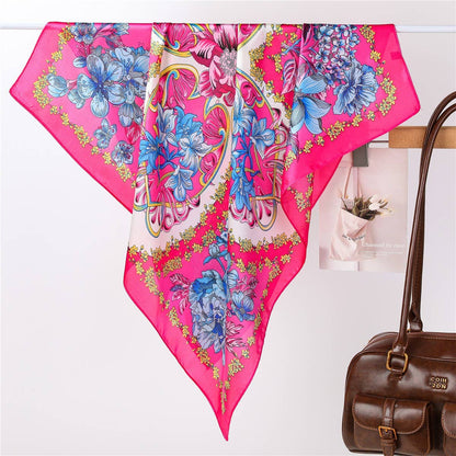 Vibrant Pink Floral  Scarf