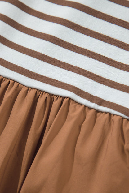 Striped Color-block Sleeveless Dress