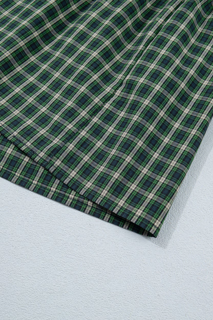 Green Plaid Maxi Dress