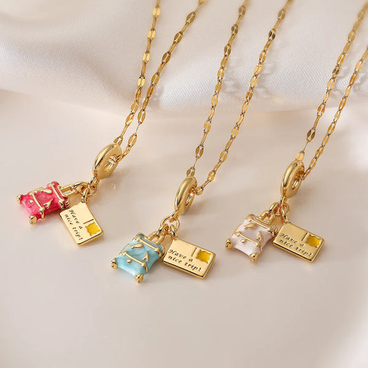 suitcase necklace