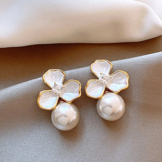 Floral Pearl Earrings