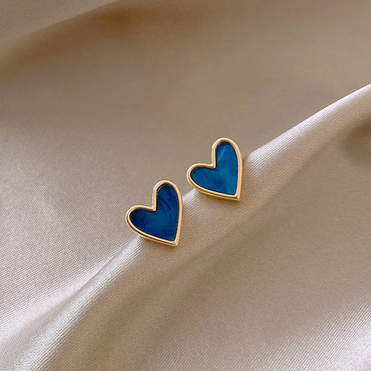 Blue Heart studs