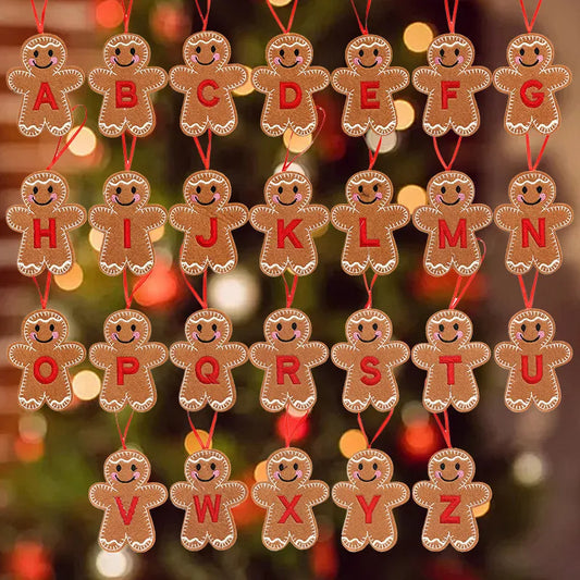 Embroidered Gingerbread Man Ornaments