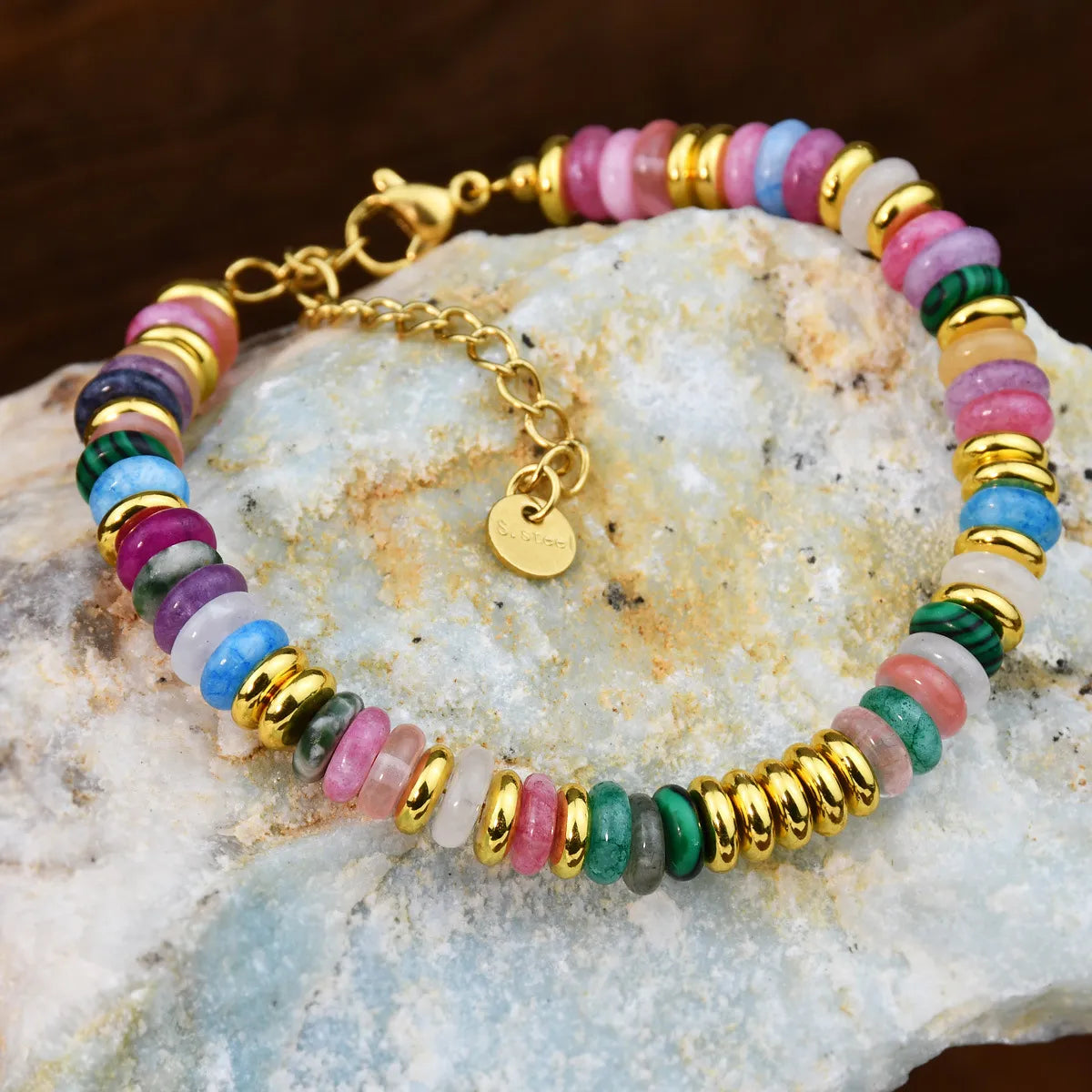 Natural Stone Beaded Bracelet